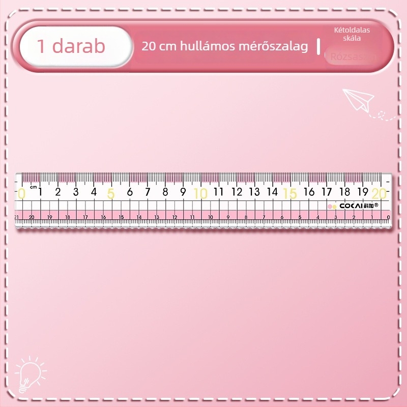 Rövidlátás elleni vonalzó, modell K-7015-p, műanyag, 12 g, logó nélküli