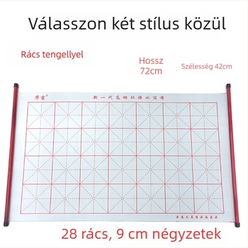 Kaligráfia gyakorló vízírás vászon, 28 négyzetes rács tengellyel, flockolt oxford anyag, téglalap alakú, gyorsan száradó felület