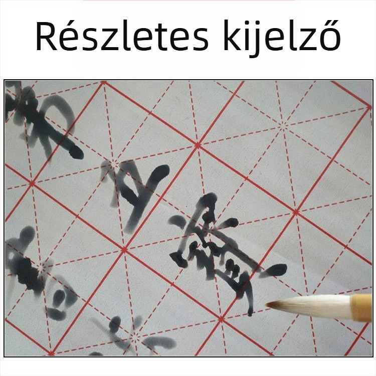 Kaligráfia gyakorló vízírás vászon, 28 négyzetes rács tengellyel, flockolt oxford anyag, téglalap alakú, gyorsan száradó felület