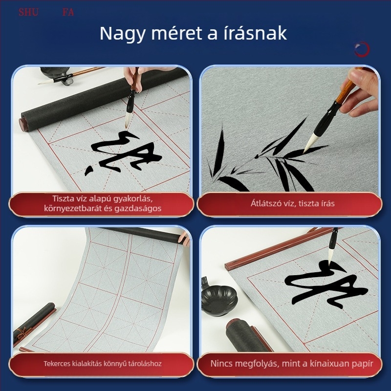 Vízírás kendő kaligráfiához — nem szövött anyag, Márka: Practice every day, Sorozat: Water writing cloth, Felhasználás: vízzel kaligráfia gyakorlására, Forma: téglalap