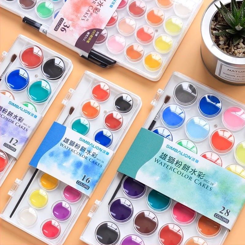 Lion szilárd gouache színkészlet, 24 darabos doboz, nem importált, IP engedély nélkül