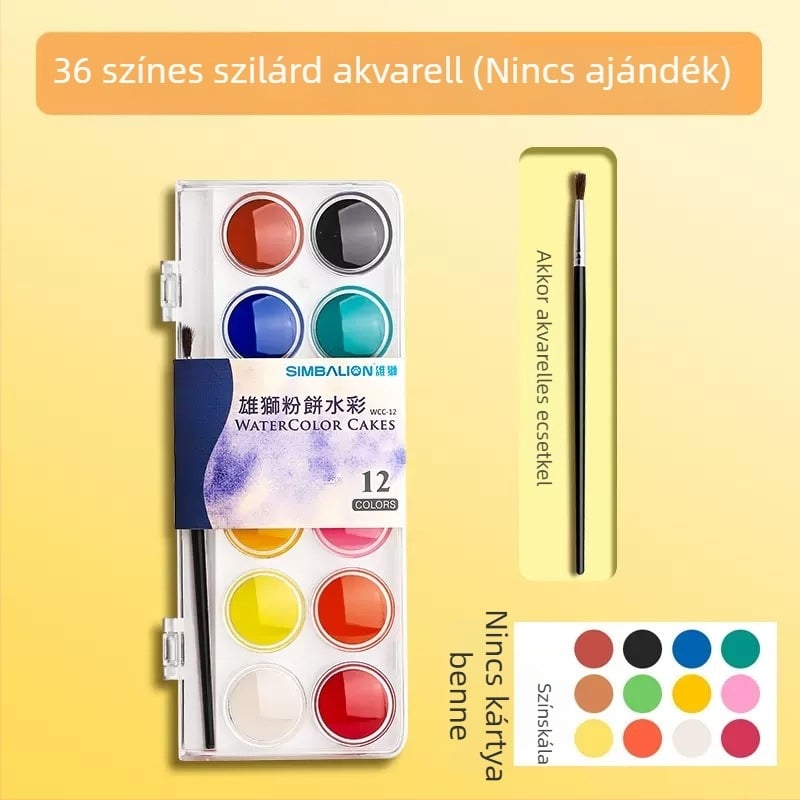 Lion szilárd gouache színkészlet, 24 darabos doboz, nem importált, IP engedély nélkül