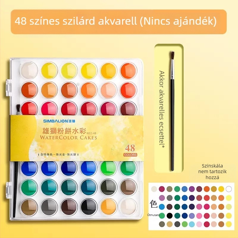 Lion szilárd gouache színkészlet, 24 darabos doboz, nem importált, IP engedély nélkül