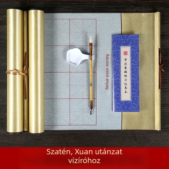 Kaligráfia készlet vízíráshoz – tekercs, nemszőtt anyagból, mintázat rizs-háló, téglalap alakú, márka Practice Every Day