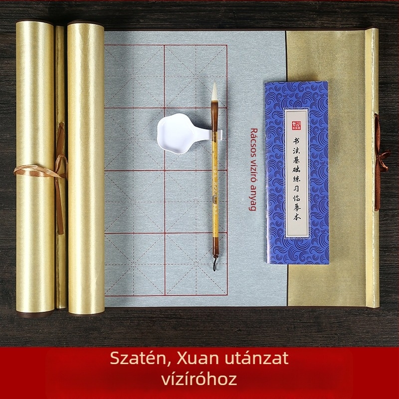 Kaligráfia készlet vízíráshoz – tekercs, nemszőtt anyagból, mintázat rizs-háló, téglalap alakú, márka Practice Every Day
