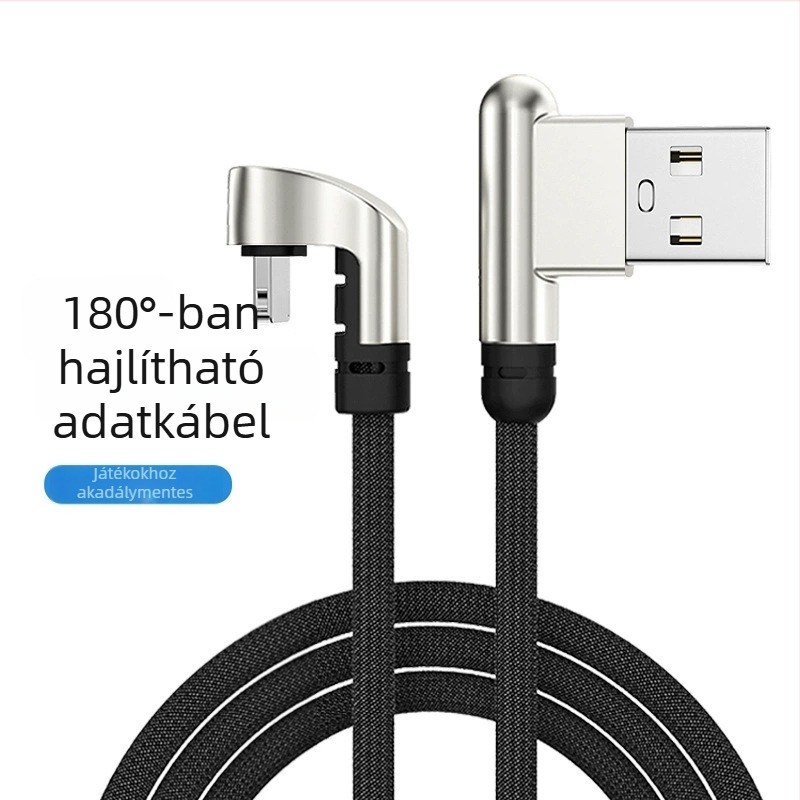 Kötött Lightning adatkábel dupla könyökkel és kör fejjel, egy fejű csatlakozóval, SELERWIN/Xinlewei