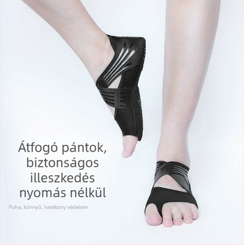 Öt ujjas jóga és pilates zokni, csúszásmentes szilikon talppal, nyitott lábujjak, lélegző Lycra felsőrész