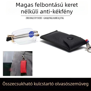 Keret nélküli olvasó szemüveg, könnyű PC lencsékkel, kékfény elleni védelem és UV védelem, uniszex