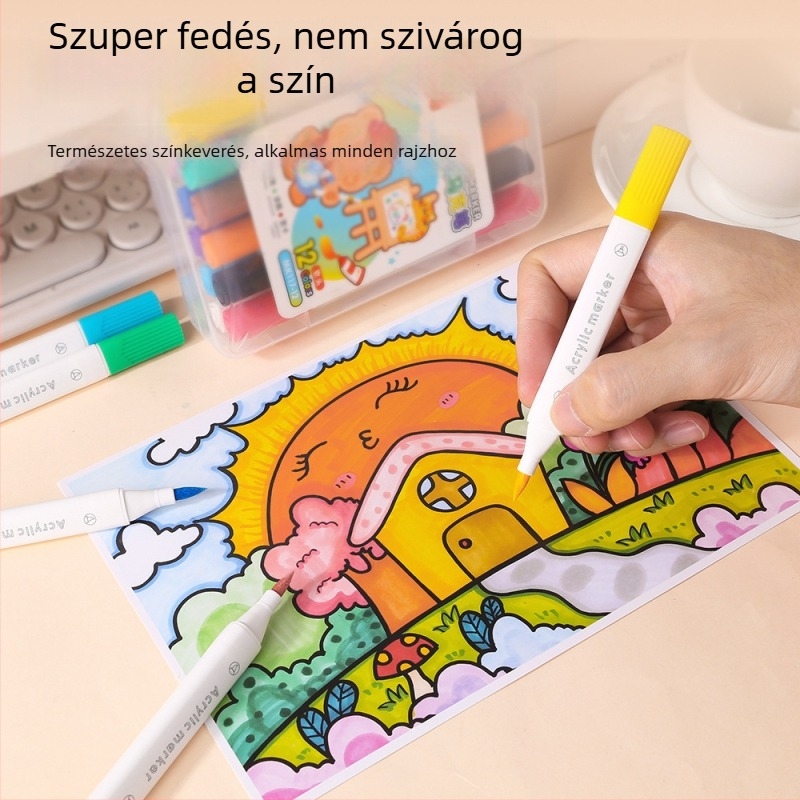 Lexuan dupla végű akril marker gyerekeknek – készlet művészethez és graffitihez