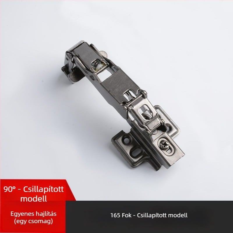 Alumínium keretű ajtócsukló – többirányú 30°/45° szög, hidraulikus csillapító, üvegajtókhoz