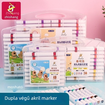 Supreme kétfejű akril marker, mosható tinta, 36 darabos készlet, ideális diákoknak és óvodásoknak, DIY rajzokhoz