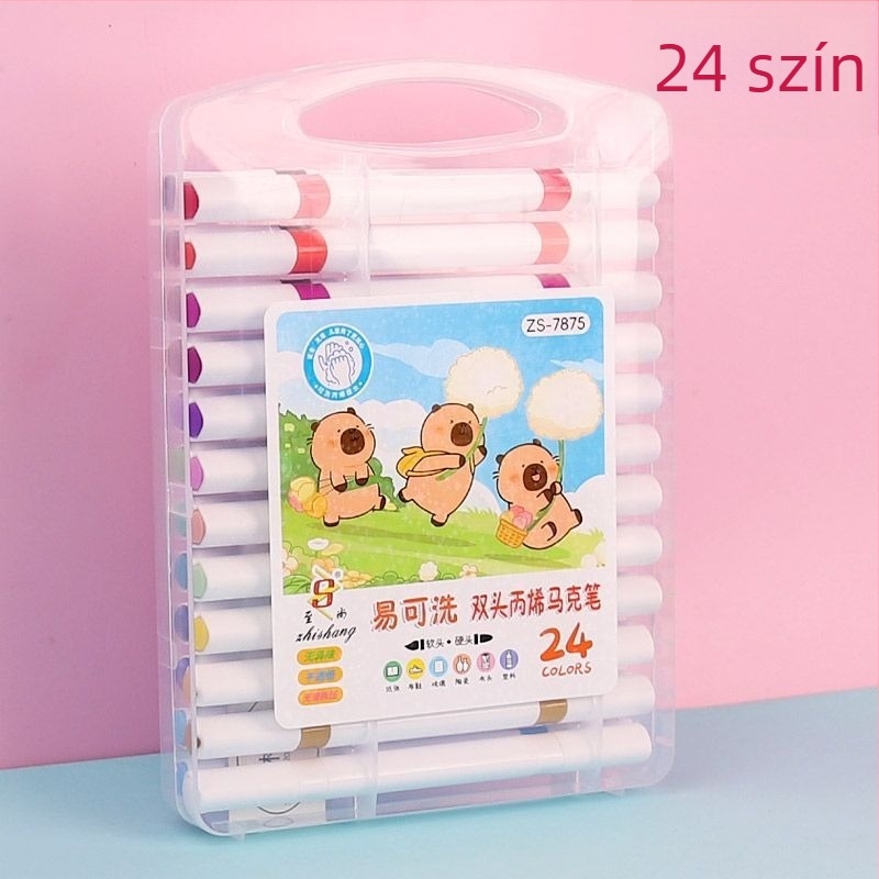 Supreme kétfejű akril marker, mosható tinta, 36 darabos készlet, ideális diákoknak és óvodásoknak, DIY rajzokhoz