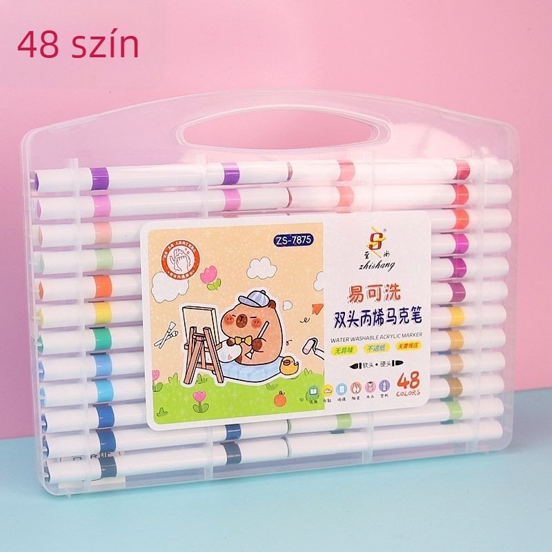 Supreme kétfejű akril marker, mosható tinta, 36 darabos készlet, ideális diákoknak és óvodásoknak, DIY rajzokhoz