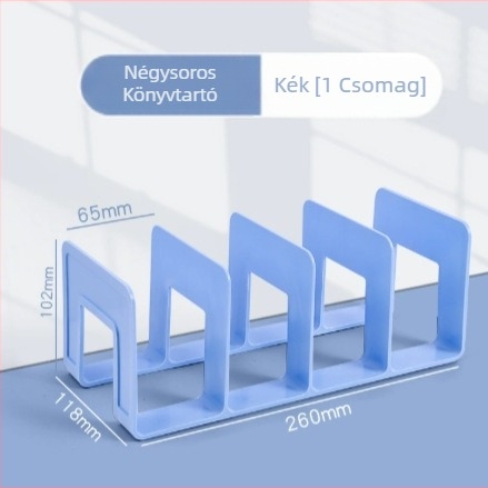 Műanyag függőleges négyrekeszes irattartó az irodába