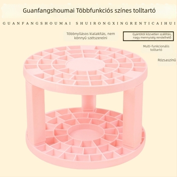 Gyerekeknek készült műanyag toll- és ecsettartó, levehető, többfunkciós