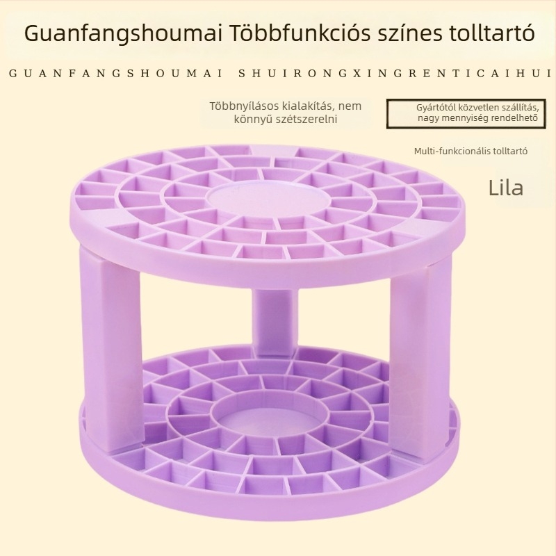 Gyerekeknek készült műanyag toll- és ecsettartó, levehető, többfunkciós