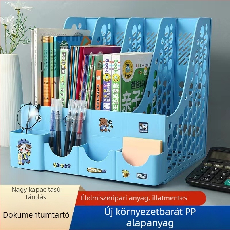 Irodai fájlpolc, 4 szintes, modell 8816, PP anyag