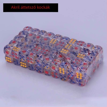 Dobókocka - akril, hatszögletű, filé stílus