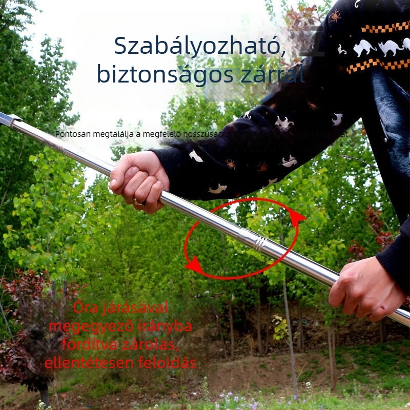 Összecsukható teleszkópos horgász háló készlet, rozsdamentes acélból, finom háló, összecsukható, teherbírás 1000 g