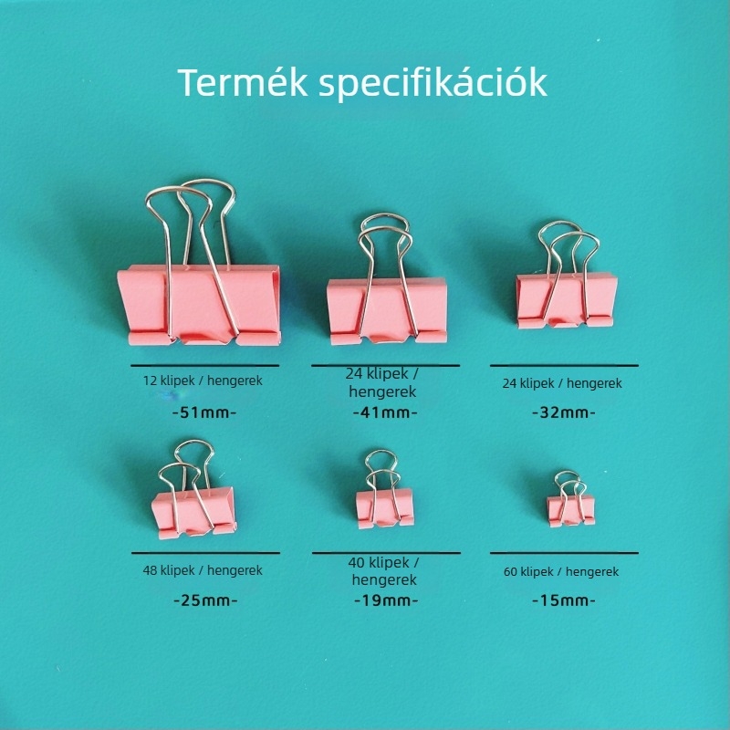 Fém dokumentumtartó kézi kivitel dovetail klippel és hosszú farokkal (Márka Warehouse; Anyag Fém; Típus: dokumentumtartó)