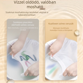 Gyerekeknek szóló mosható festékpálca, Kuai Liwen, kerek test, műanyag ház, törölhető, modell: Washable paint stick, sorozat: Gyermek kréták