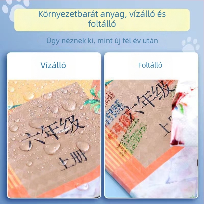 Vastagított átlátszó öntapadós könyvborító matt gyémántmintával, vízálló védőborítás tankönyvekhez