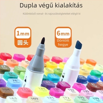 Male Lion kettős fejű marker toll, olaj-alapú akvarell tinta, újratölthető, gyerekeknek, kézi animációhoz