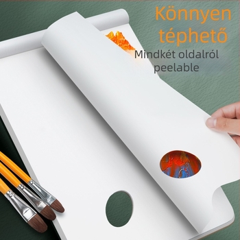 Pigment keverésre szolgáló paletta papír – kétoldalas, könnyen téphető, egyszer használatos, művészeti hallgatók számára