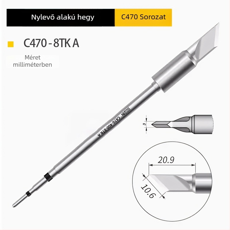 Bozan 470 sorozat – Forrasztóhegy melegítő maggal; formák: horseshoe, round, pointed, flat – Nagy teljesítményű, univerzális