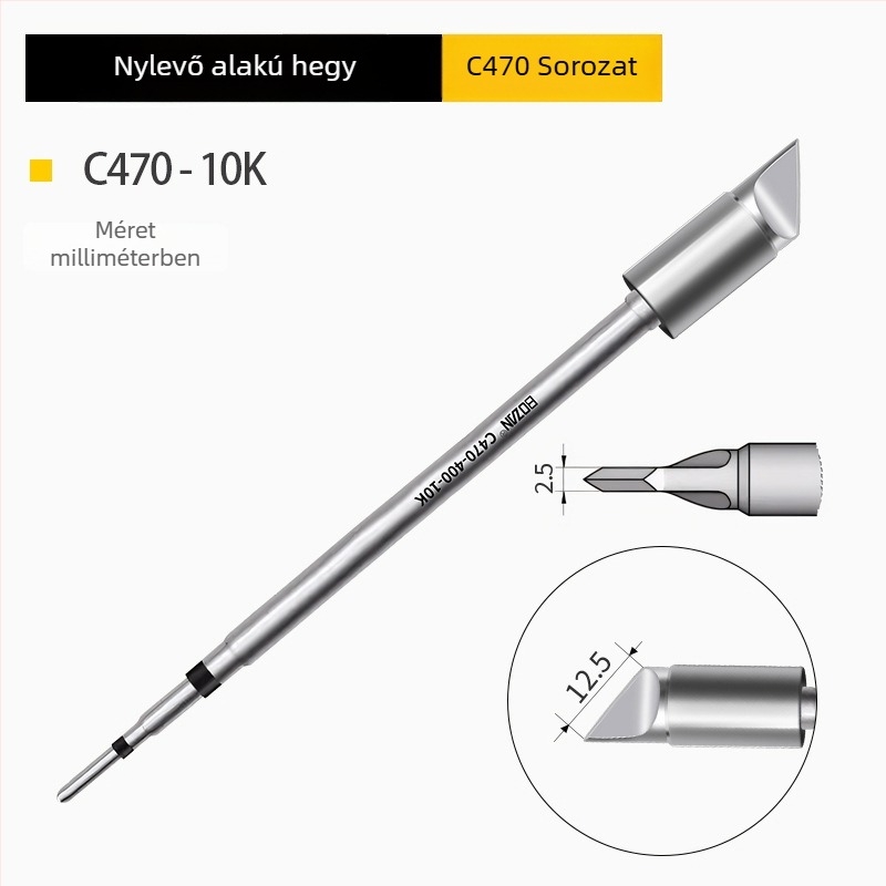 Bozan 470 sorozat – Forrasztóhegy melegítő maggal; formák: horseshoe, round, pointed, flat – Nagy teljesítményű, univerzális