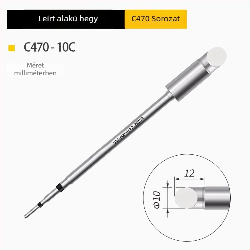 Bozan 470 sorozat – Forrasztóhegy melegítő maggal; formák: horseshoe, round, pointed, flat – Nagy teljesítményű, univerzális