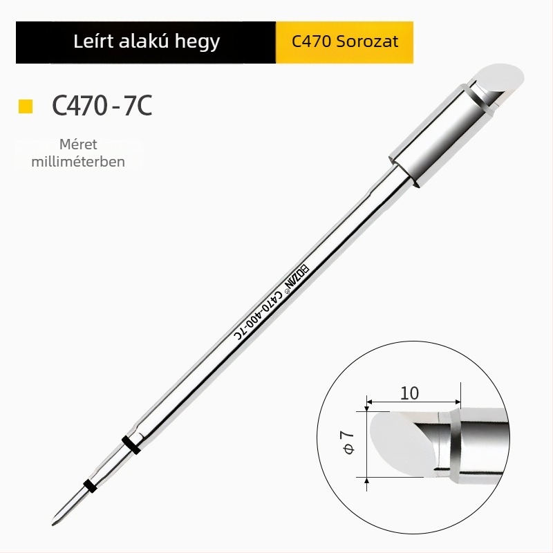 Bozan 470 sorozat – Forrasztóhegy melegítő maggal; formák: horseshoe, round, pointed, flat – Nagy teljesítményű, univerzális