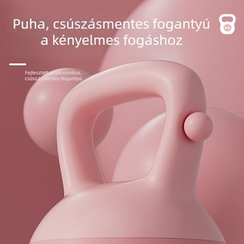 Puha kettlebell gumírozott bevonattal – PVC testű otthoni fitnesz eszköz, hordozható jóga