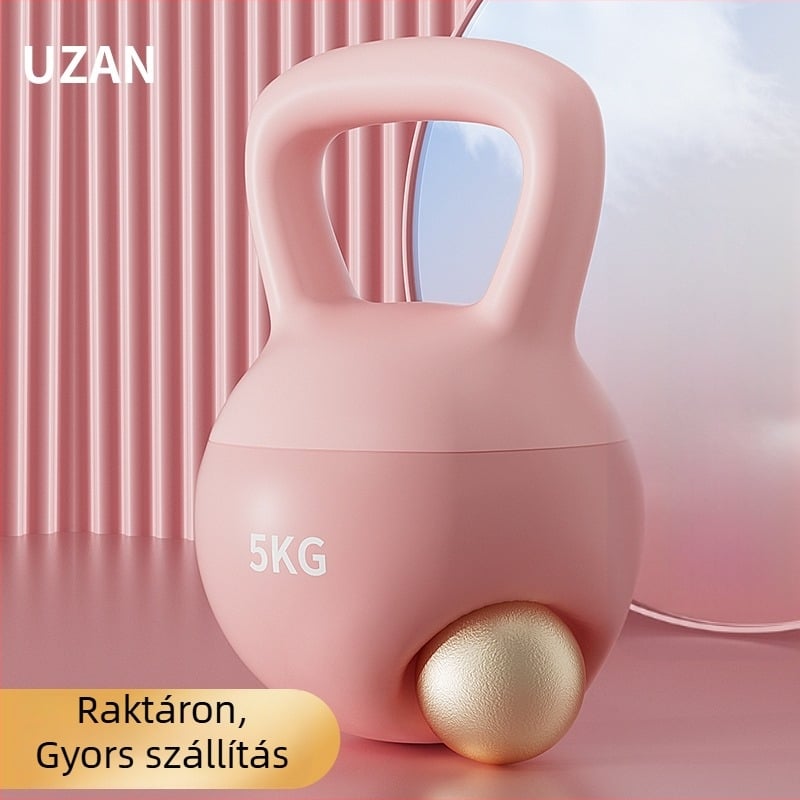 Puha kettlebell gumírozott bevonattal – PVC testű otthoni fitnesz eszköz, hordozható jóga