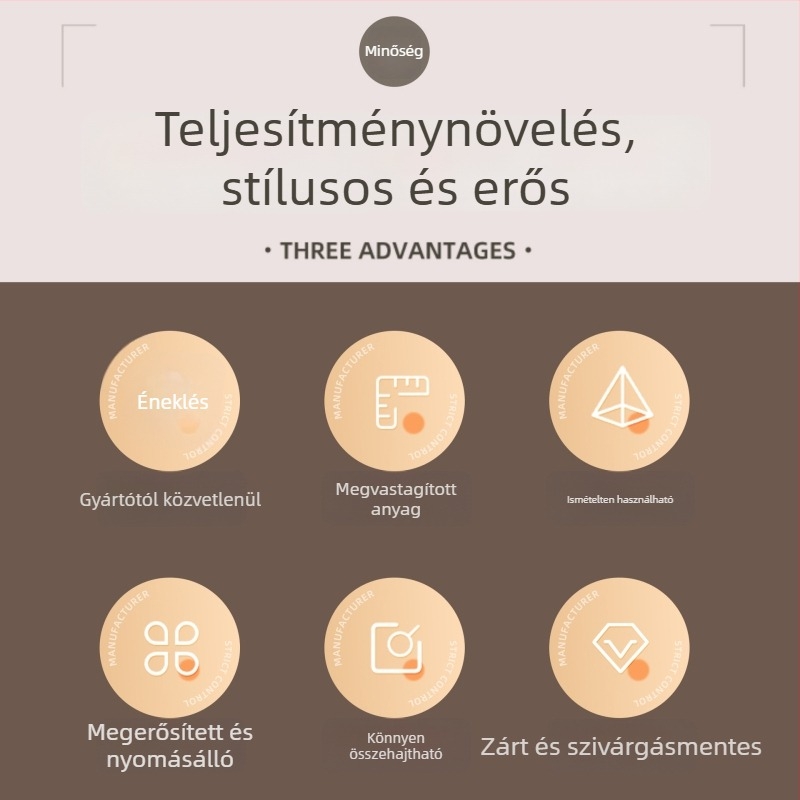 Kültéri összecsukható víz táska, 8 L kapacitás, PE/TPE anyag, egyszerű stílus, kempingezéshez