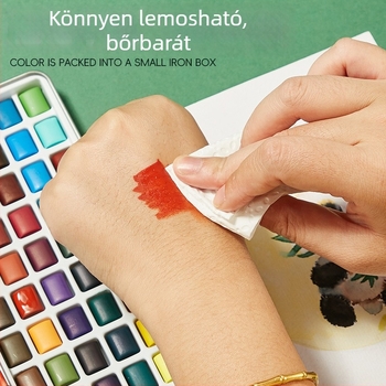 Weizhuang Akvarell Nail Art Pigmentek Perláthatású – Tömör Készlet Festéshez, Dobozos Csomagolás, Festőeszközök