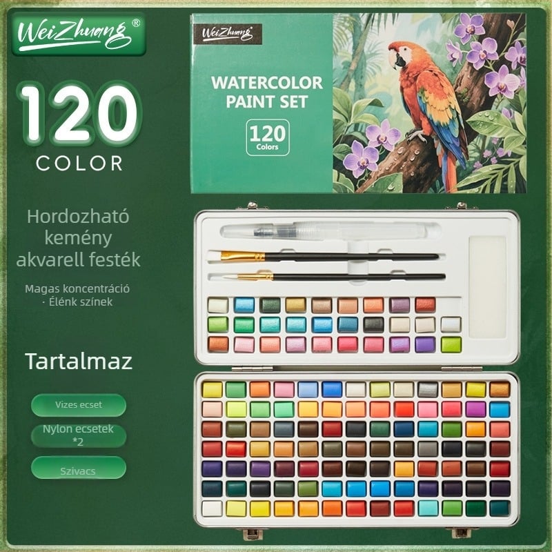 Weizhuang Akvarell Nail Art Pigmentek Perláthatású – Tömör Készlet Festéshez, Dobozos Csomagolás, Festőeszközök