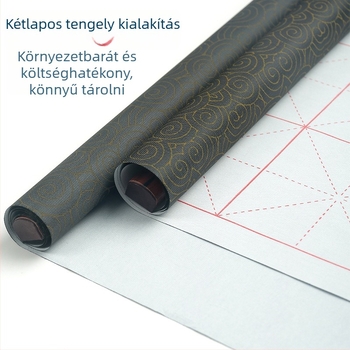 Kaligráfiai gyakorló készlet vízírás vászonnal és görgős axissal (Sorozat: Water Writing Cloth; Anyag: Nyomtatott Oxford vászon; Cél: Kaligrafia gyakorlása; Forma: Téglalap)