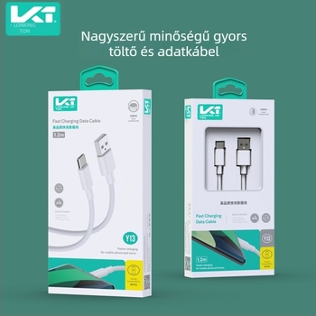 Longqi Y13 6A Gyors töltésű 3-in-1 USB-kábel Lightning, Type-C és Micro-USB csatlakozókkal, 1,2 m