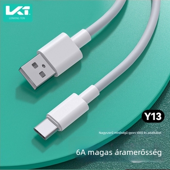 Longqi Y13 6A Gyors töltésű 3-in-1 USB-kábel Lightning, Type-C és Micro-USB csatlakozókkal, 1,2 m