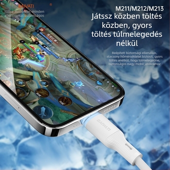 Gyors töltésű adatkábel Lightning, Micro-USB és Type-C csatlakozókkal - max. 6A, QC protokoll kompatibilis, 3C tanúsítvány 2025260907000010