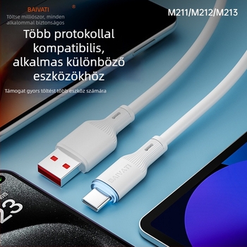 Gyors töltésű adatkábel Lightning, Micro-USB és Type-C csatlakozókkal - max. 6A, QC protokoll kompatibilis, 3C tanúsítvány 2025260907000010