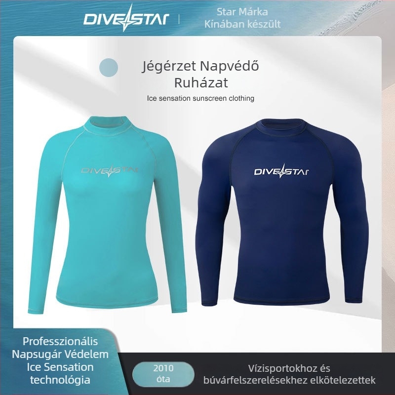 Uniszex hosszú ujjú osztott wetsuit – Lycra, UV védelem, gyorsan száradó, nyárra és őszre