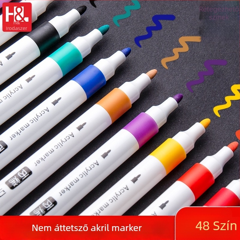 Good Li akril marker toll, 60 újratölthető szín, akvarell hatású tinta, graffitihez és DIY festéshez