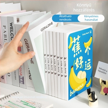 L alakú fém könyvállvány íróasztalhoz – Jiaxun, 2 darab készlet, nettó tömeg 453 g