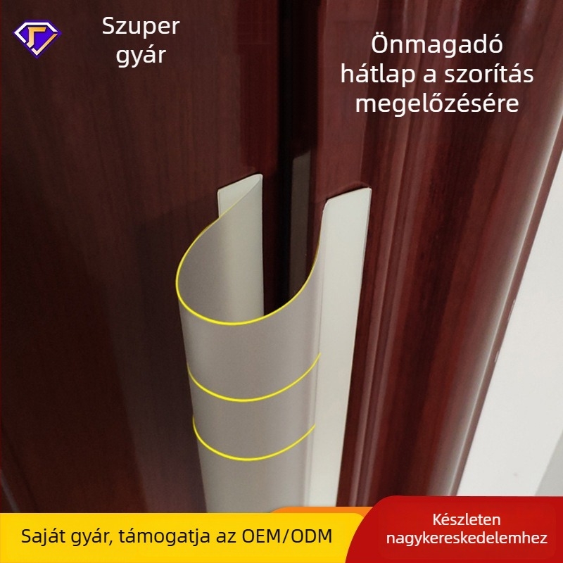 Ajtóvédő szalag a becsúszás elleni védelemért – öntapadós, karikatúra-stílusú ajtó kártya, 1 db