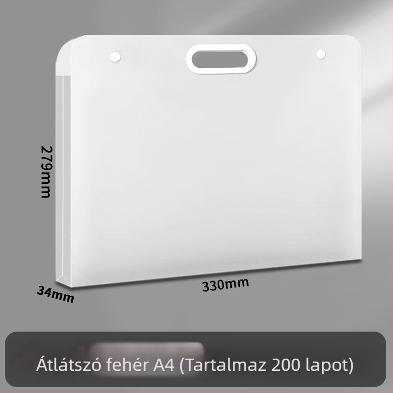 Művészeti album és portfólió mappa A4/8K/4K, műanyag, 100 oldal, 50C vastagság, logónyomtatás elérhető
