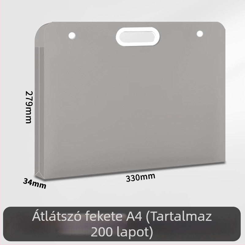 Művészeti album és portfólió mappa A4/8K/4K, műanyag, 100 oldal, 50C vastagság, logónyomtatás elérhető