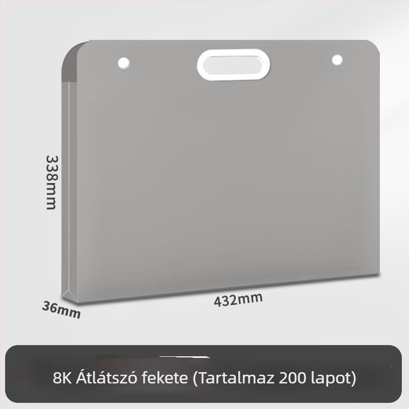 Művészeti album és portfólió mappa A4/8K/4K, műanyag, 100 oldal, 50C vastagság, logónyomtatás elérhető