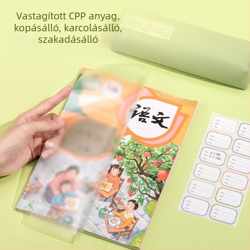 Deli könyvborítók, Kraft papírból, átlátszóak, az 1. osztálynak teljes készlet, vastag matt védőborítások